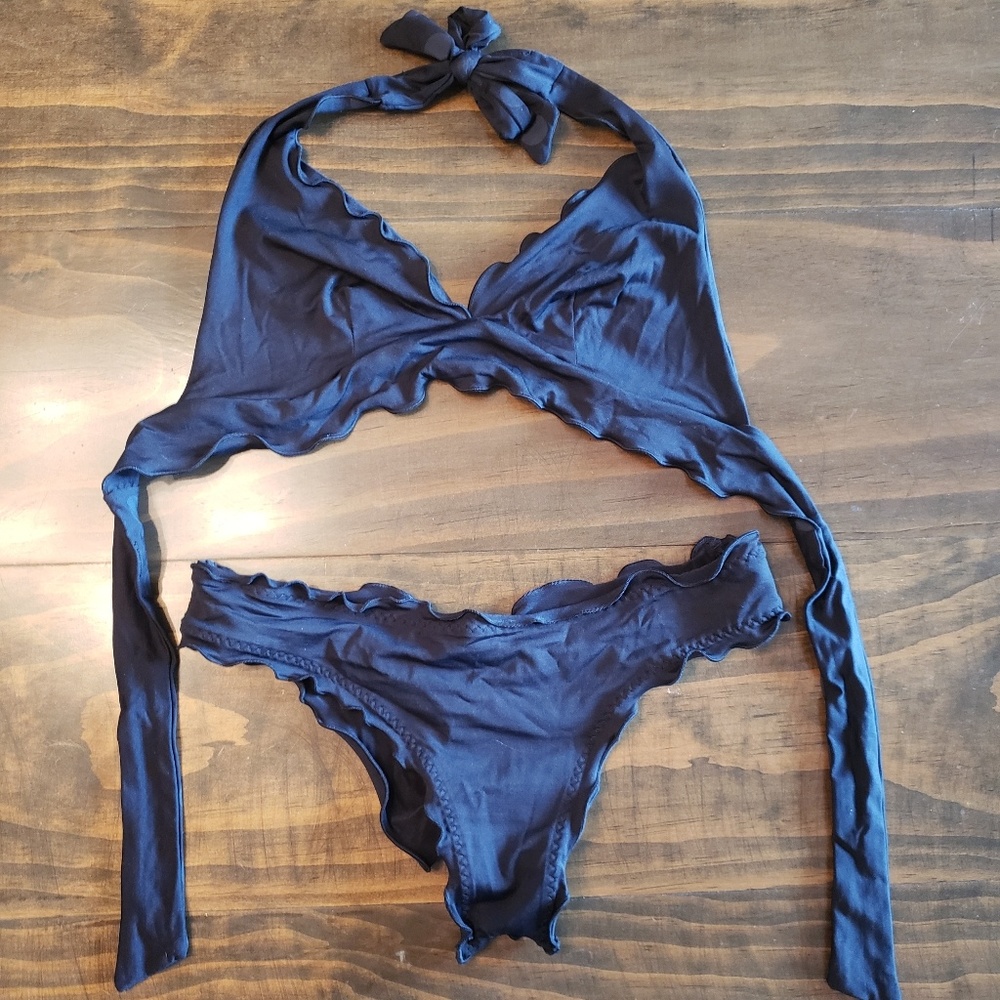 Vitamin A black reversible bikini
